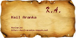 Keil Aranka névjegykártya